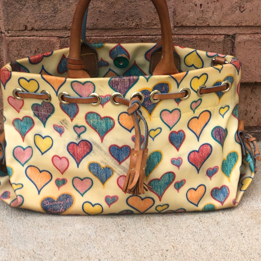 Dooney & Bourke Tassel Tote with Hearts